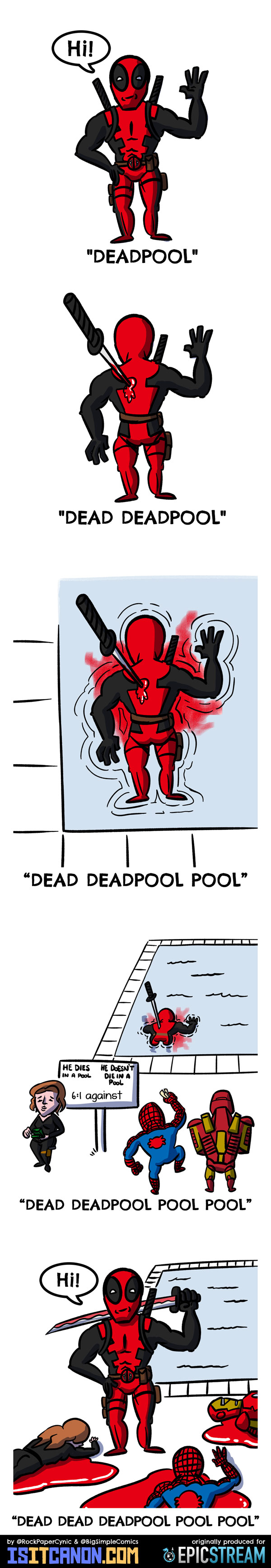 In which we see if Deadpool would fake his own death if he could troll people with a pun