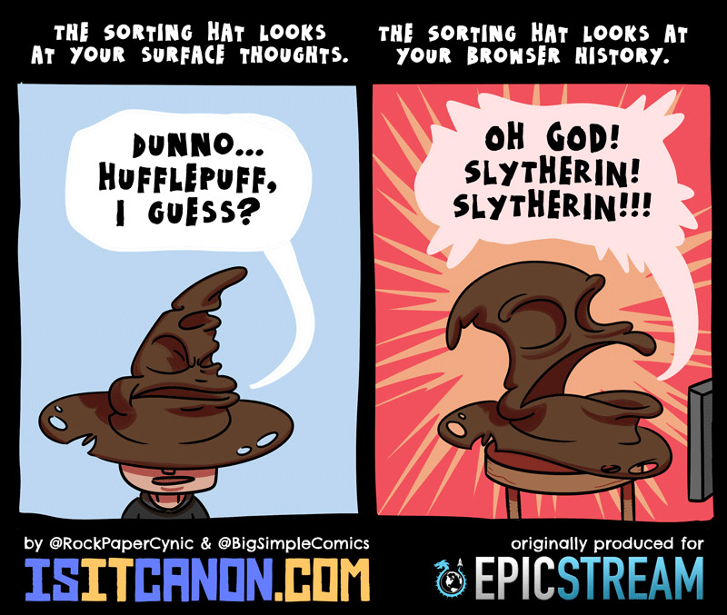 In this comic, the Harry Potter Sorting Hat takes a look into your soul, and then looks into an even deeper, darker place.
