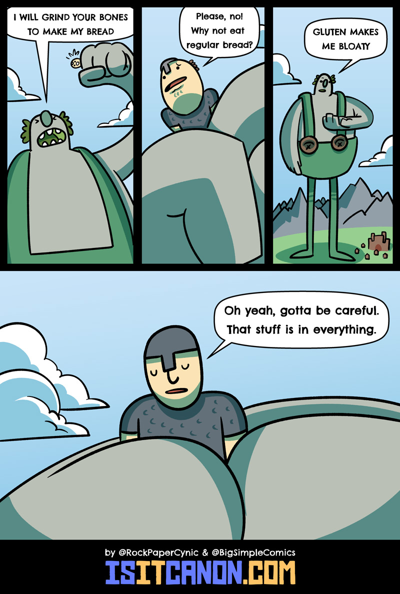 In this comic, a giant finally explains why they grind our bones to make their bread