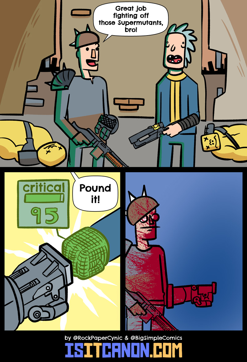In this comic we find out why no one gives fist bumps in the Fallout universe