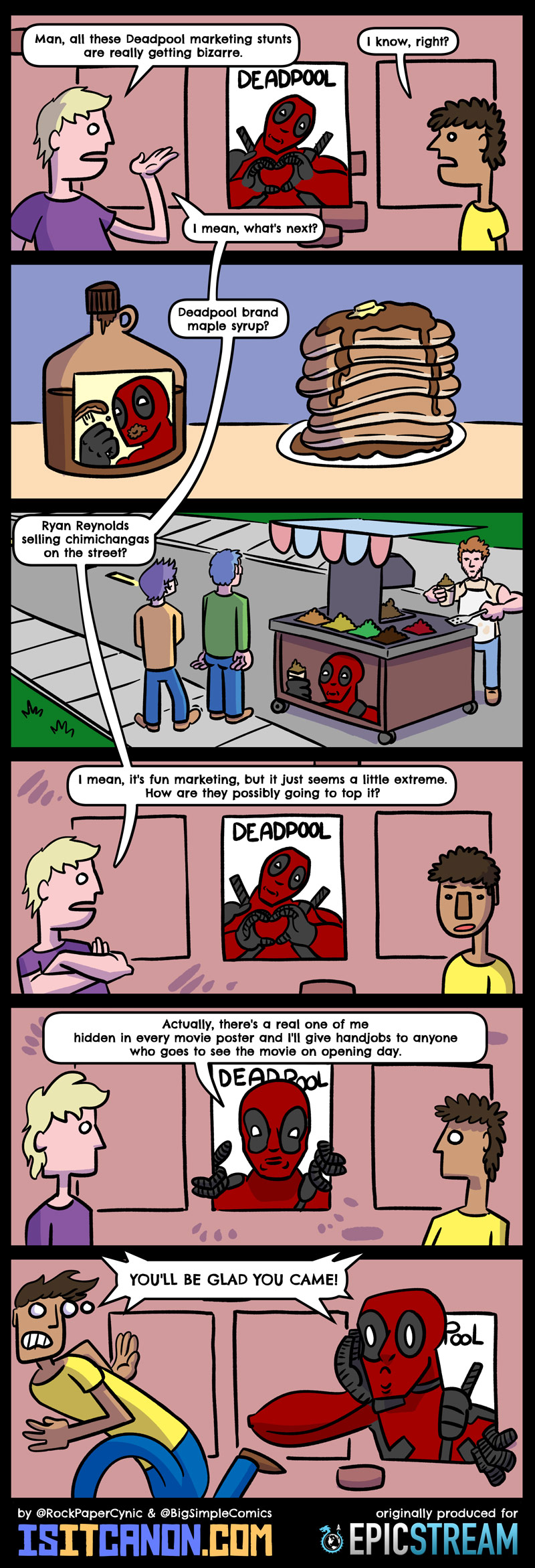 In this comic, we question how far Deadpool is willing to go with marketing his new movie