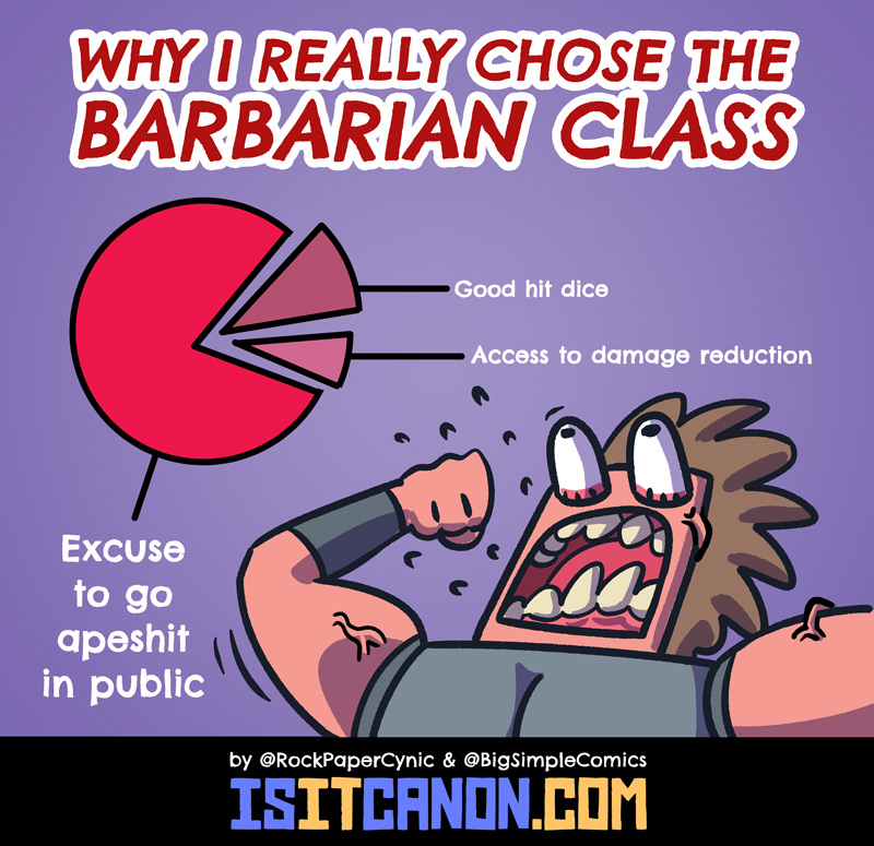 There are lots of reasons to go Barbarian in choosing your D&D class, but if we're being honest, it all boils down to one.